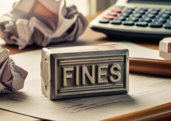 A thumbnail that shows a block on an office desk with the word FINES in bold.
